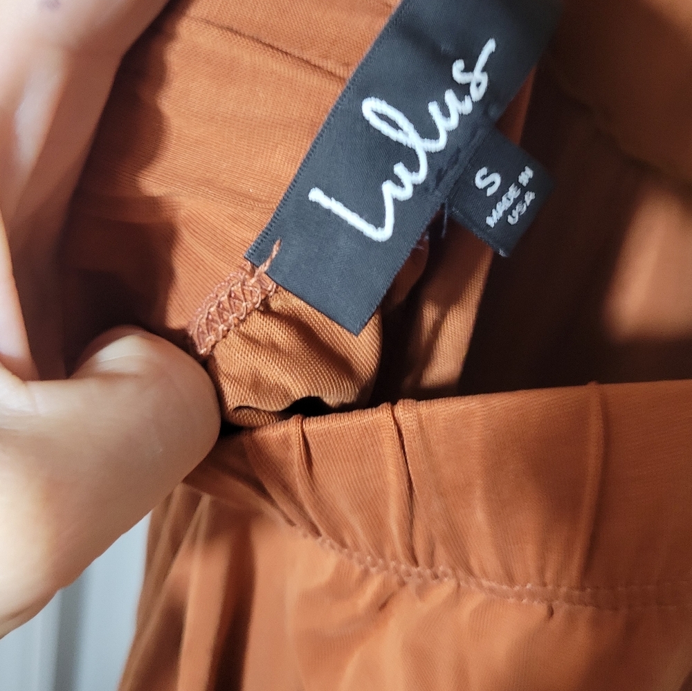 Lulus Easy Style Rust Open Back Wide Leg Jumpsuit - image 5